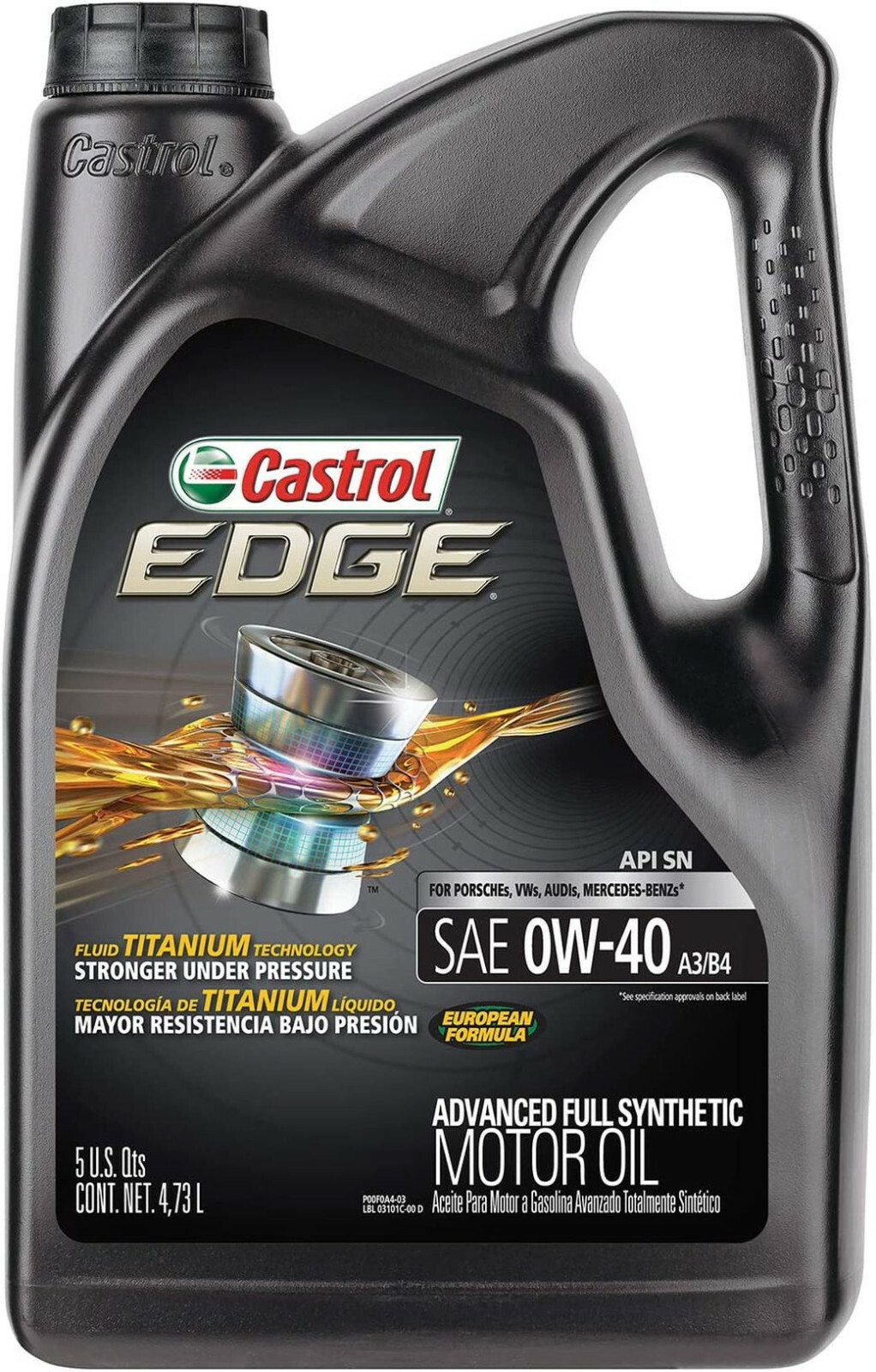8 QUART KIT 0w40 CASTROL EDGE EURO FORMULA Engine Motor Oil For MERCEDES PORSCHE
