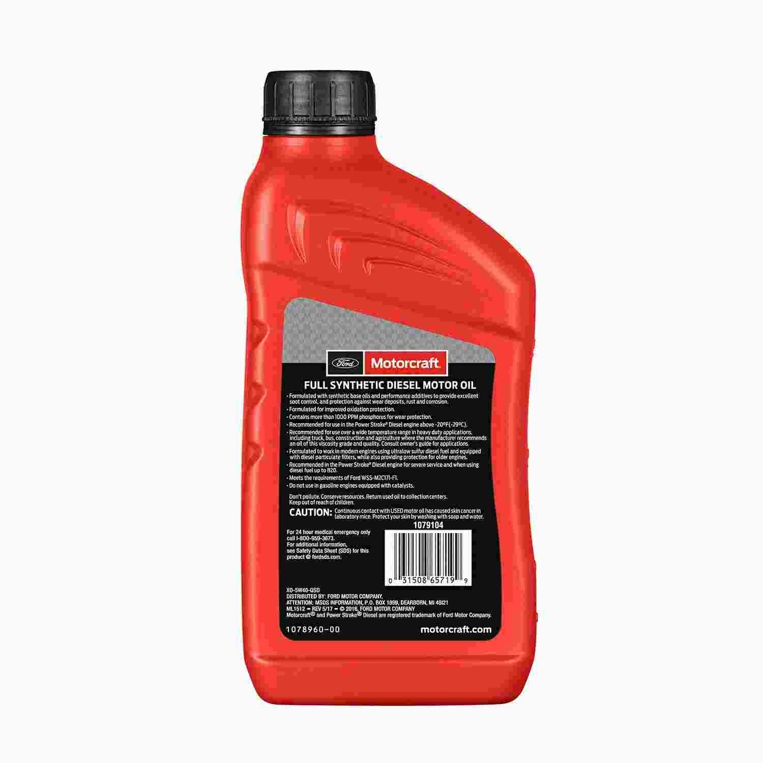 12 Quarts of Engine Motor Oil FULL SYNTHETIC 5W40 Motorcraft XO5W40QSD