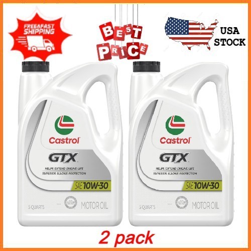 NEW 2 pack Castrol GTX 10W-30 Conventional Motor Oil, 5 Quarts FREESHIPPING