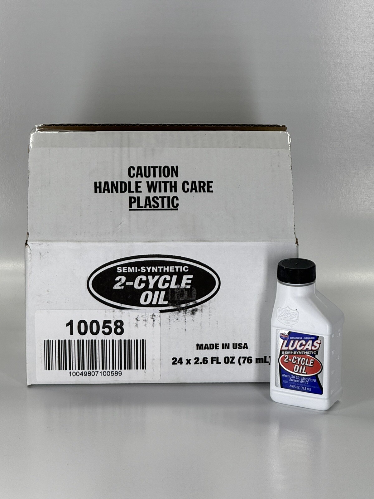 Box of 24 – Lucas Semi-Synthetic 2-Cycle Oil | 2.6 fl oz