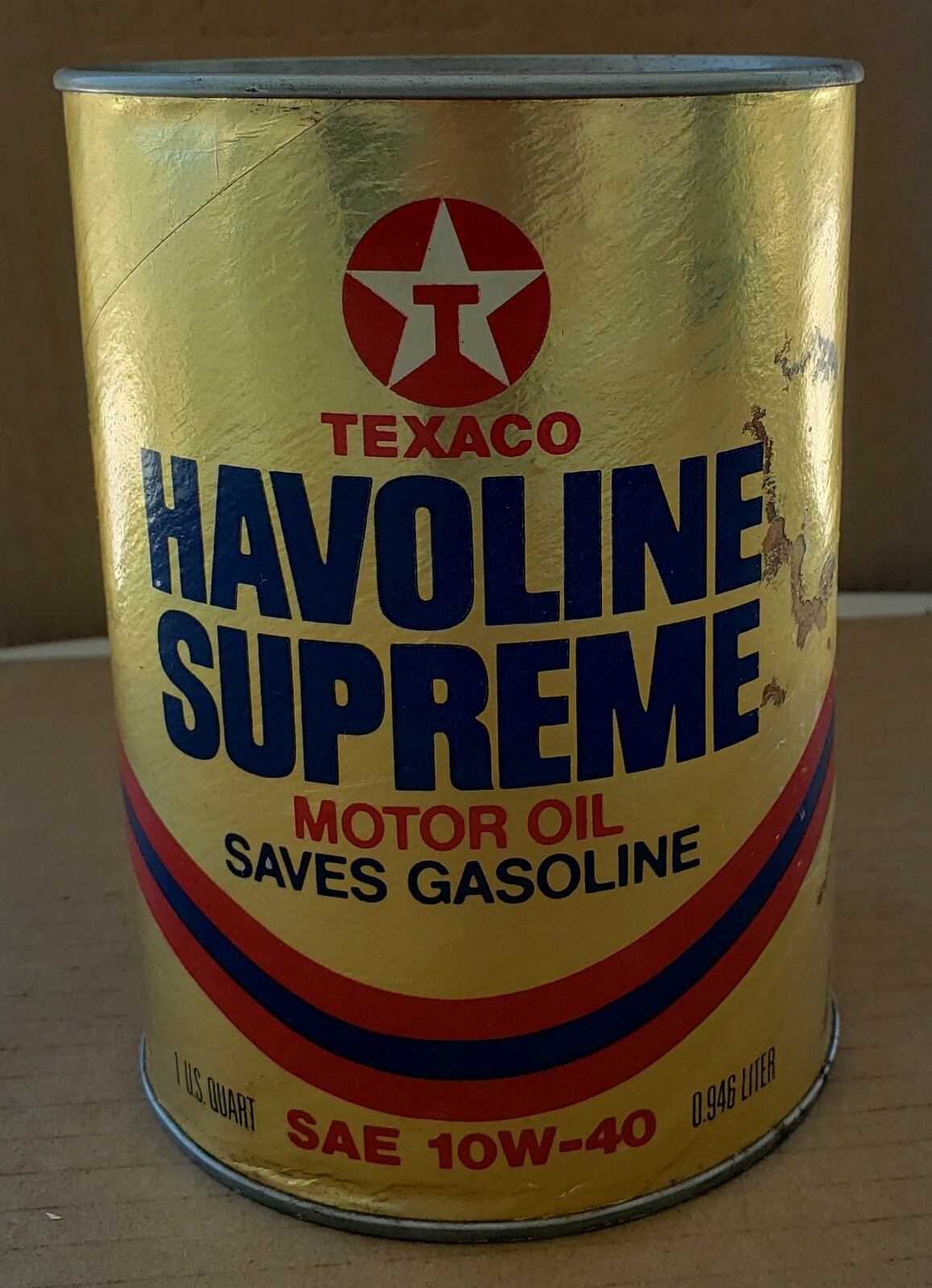 Vintage Texaco Havoline Supreme Motor Oil SAE 10W-40