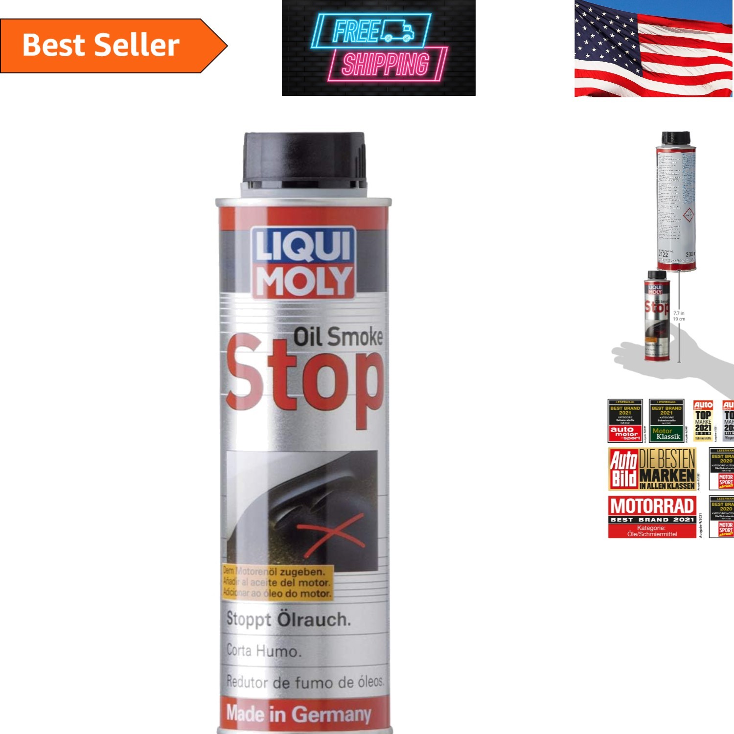 Stop Oil Burning & Blue Smoke – USA Made Engine Oil Repair Solution 16.9 oz