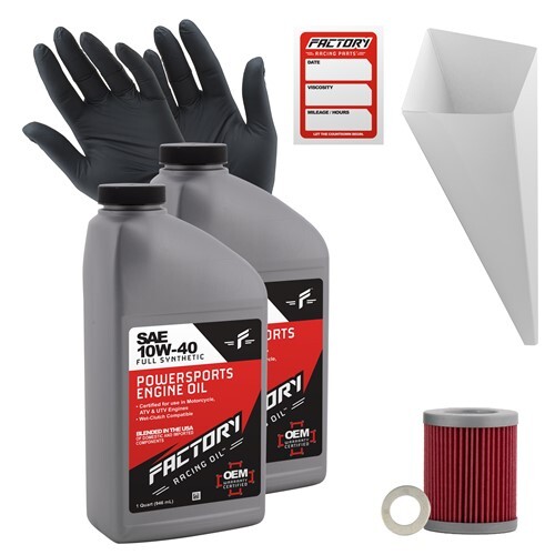 Factory Racing Parts 10W40 2Qt Oil Change Kit For Suzuki LT-F160 Quadrunner