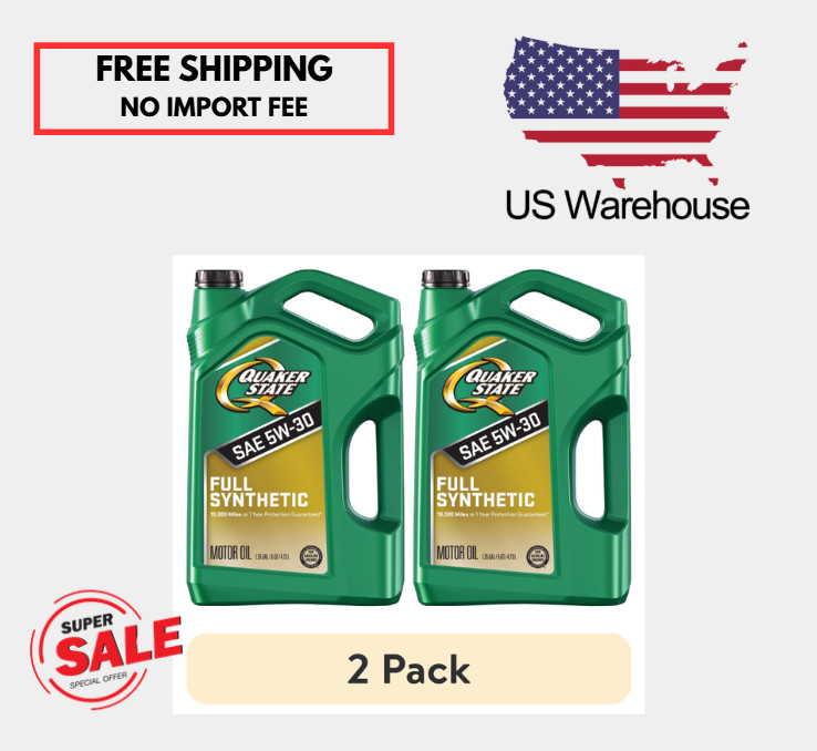 Best Seller (2 pack) Quaker State Full Synthetic 5W-30 Motor Oil, 5-Quart