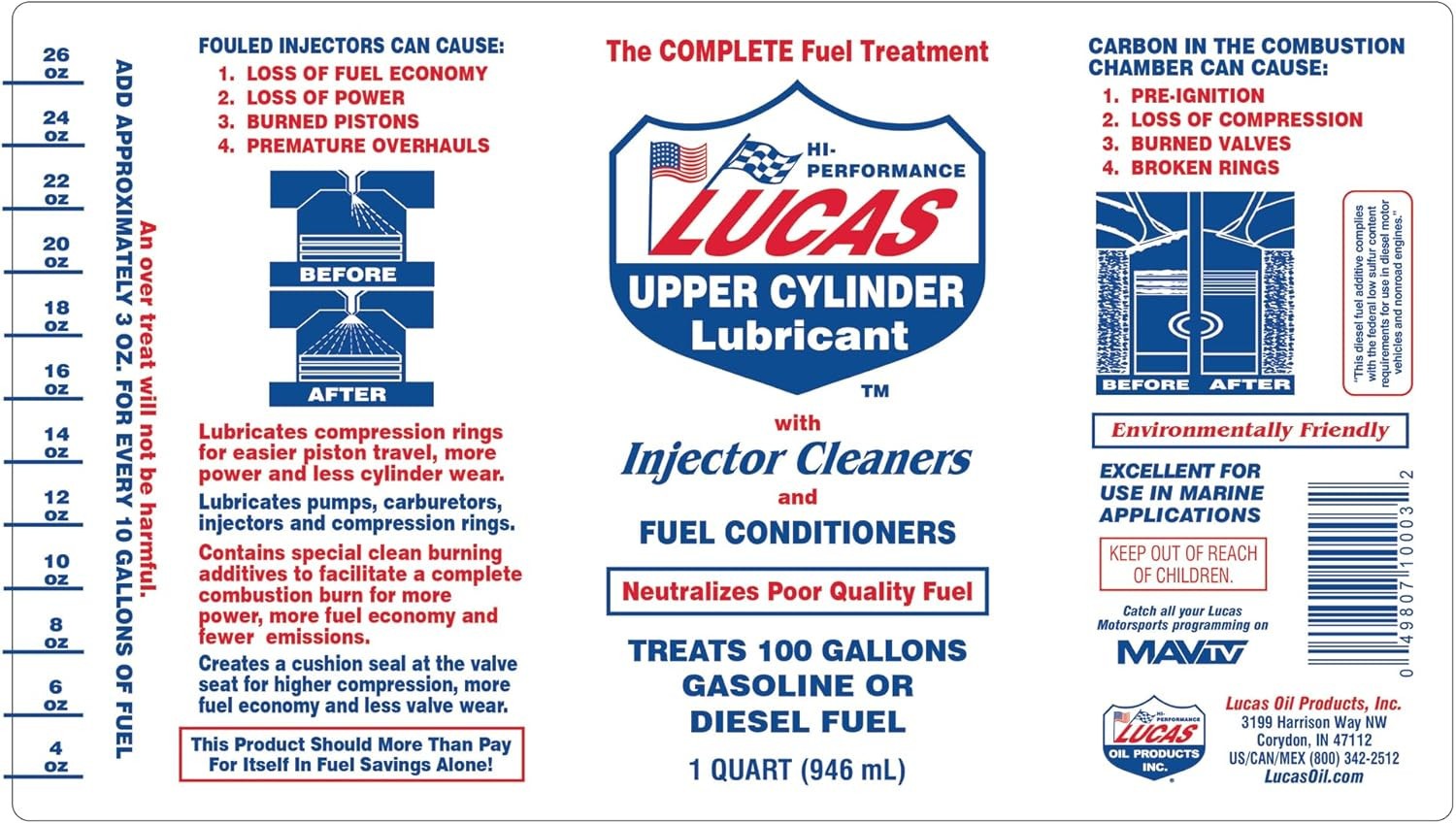 Lucas Oil Automotive Additive – 1 Quart (Select Type)