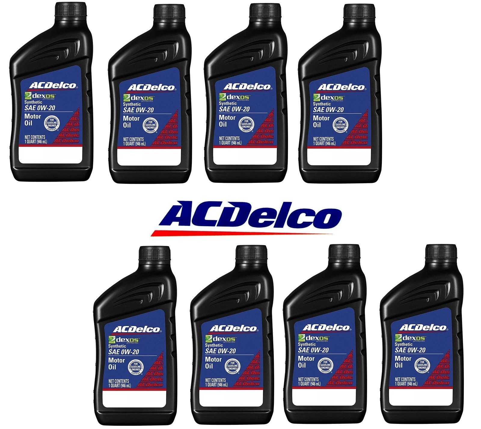 8 Quarts – ACDelco GM OE FULL SYNTHETIC SAE 0W-20 GEN 3 Dexos1 Motor Oil 10-9322