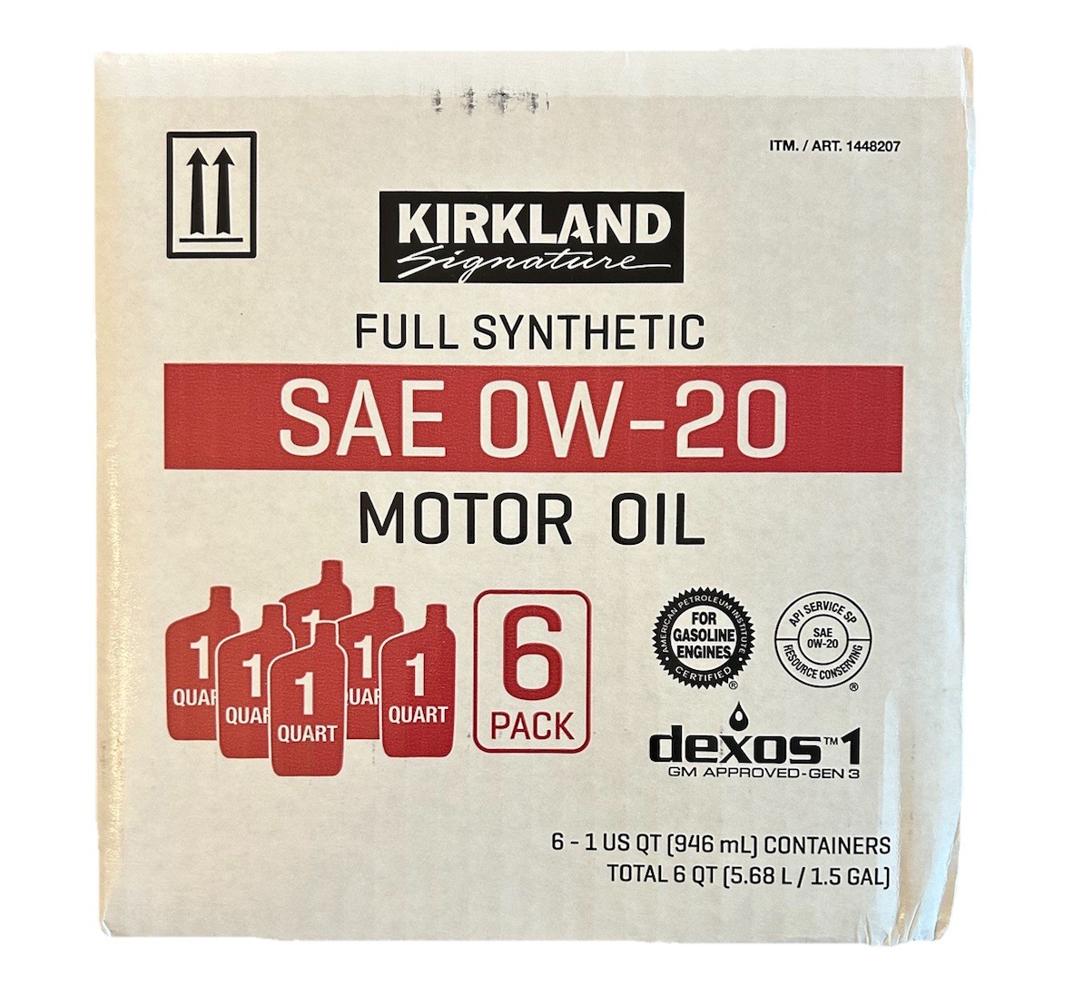 Kirkland Signature Full Synthetic OW-20 Motor Oil 1 Qt – 6 Pack