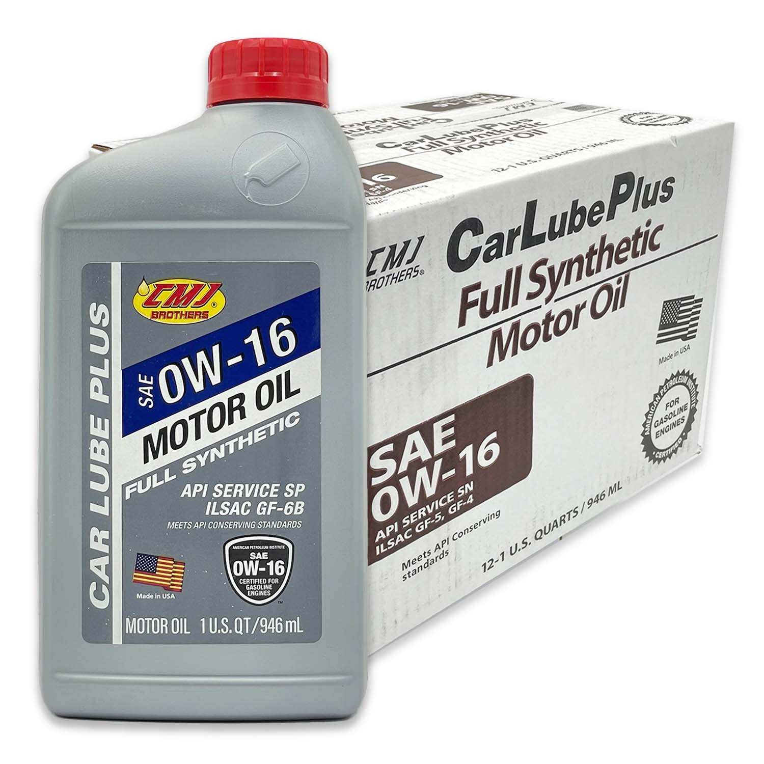 12pcs 1qt CMJ 0W 16 Full Synthetic Oil