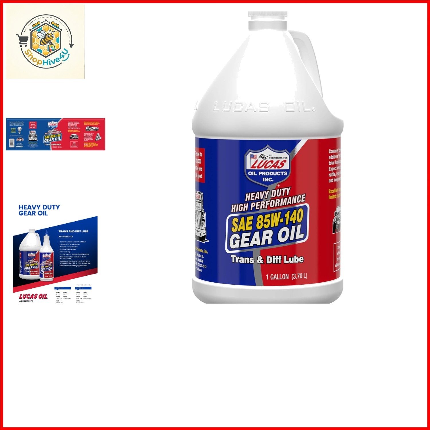 10045 Heavy Duty SAE 85W-140 Gear Oil – 1 Gallon