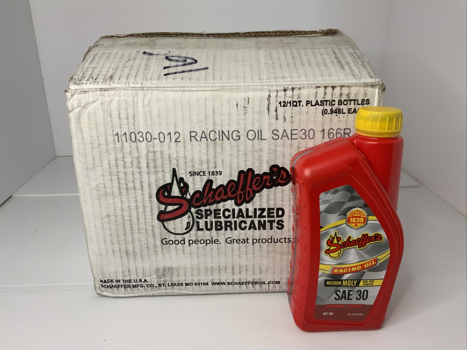 Schaeffer’s Oil Micron Moly SAE30 Racing Oil w/Extreme Zinc (12 Quarts) #11030