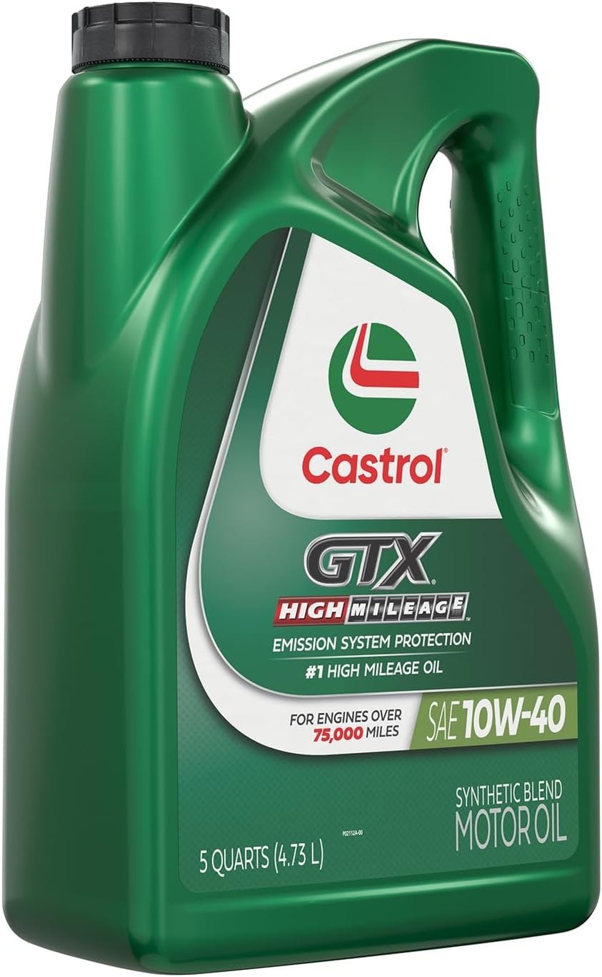 GTX High Mileage 10W-40 Synthetic Blend Motor Oil, 5 Quarts