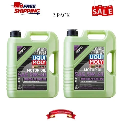 2 PACK. LIQUI MOLY 20232 Molygen New Generation 5W-40; 5 Liter