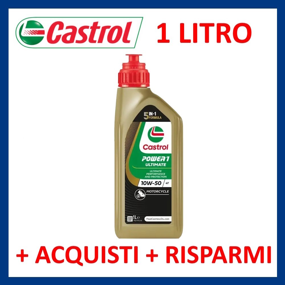 Castrol Power 1 Ultimate SAE 10W50 1 Liter 4 Stroke Motorcycle Scooter Quad Engine Oil