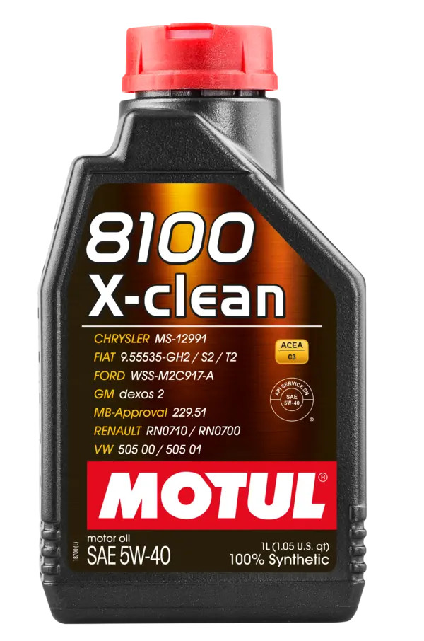 Motul Motul 5W40 8100 X-CLEAN Engine Oil (1 Liter) – 102786