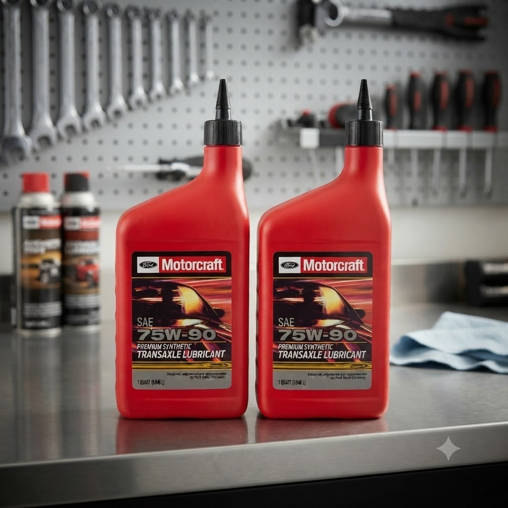 2 PACK- MOTORCRAFT XT75W90QGT SAE 75W-90 Premium Synthetic Transaxle Lubricant
