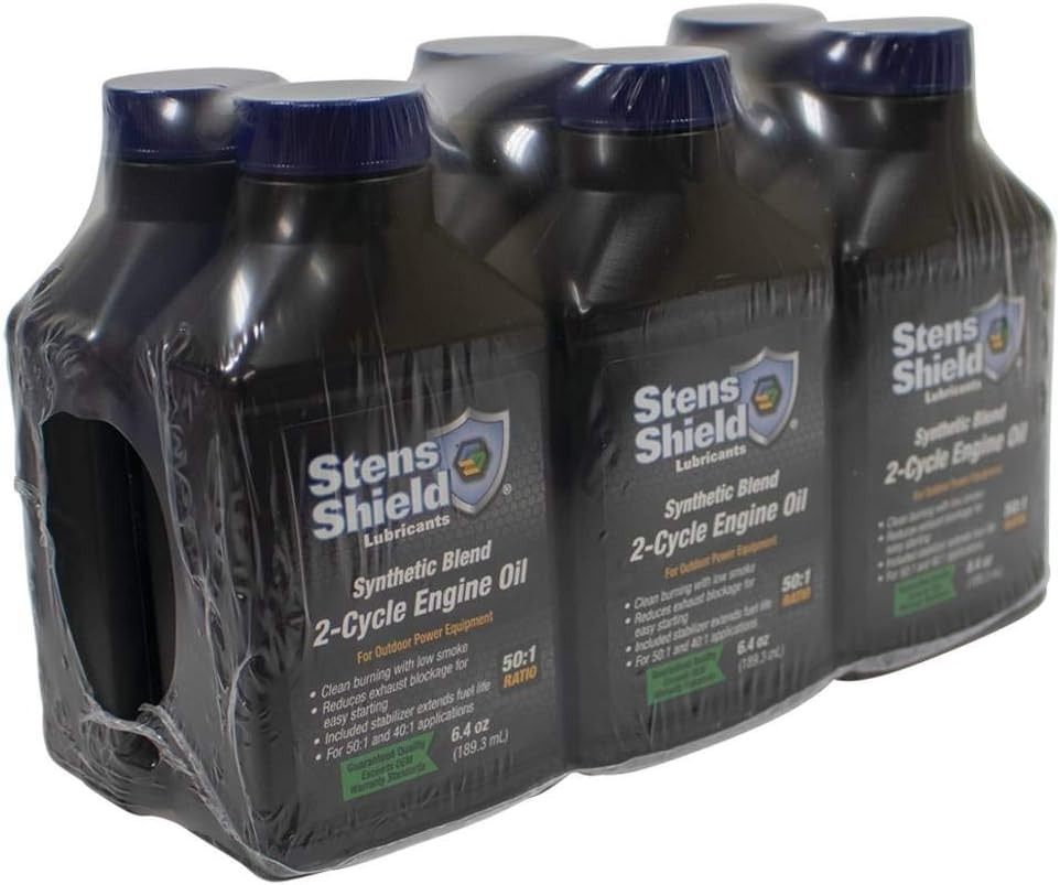 Efficient 2-Cycle Engine Oil, 6.4 oz Bottles (24 Pack) for Cleaner Engine Runs