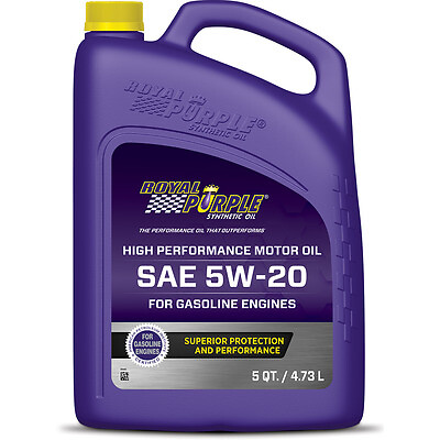 Royal Purple Roy51520 5W20 Multi-Grade Sae Oil 5 Quart Bottle Motor Oil, 5W20, S
