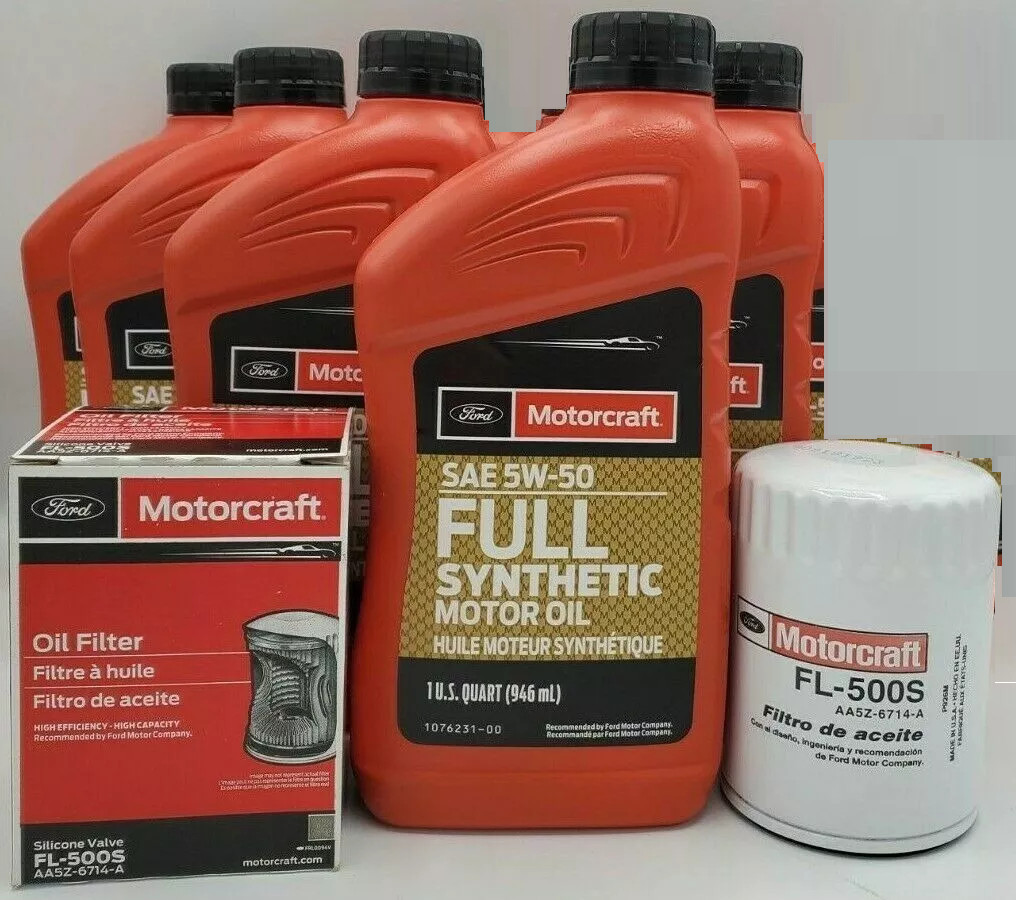 Motorcraft 5 qt 5W-50 Full Synthetic Oil Change Kit FL-500S