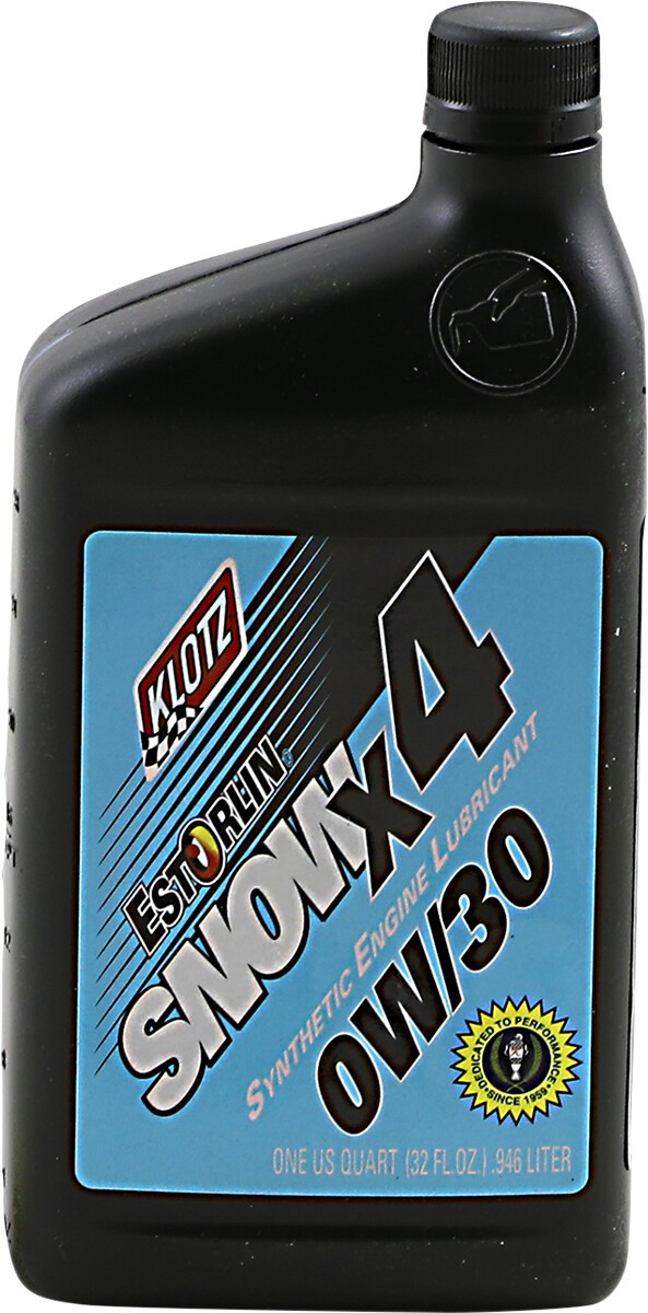 Klotz Oil Snow X4 Estorlin Full Synthetic 4-Stroke Snowmobile Oil 0W-30 1qt