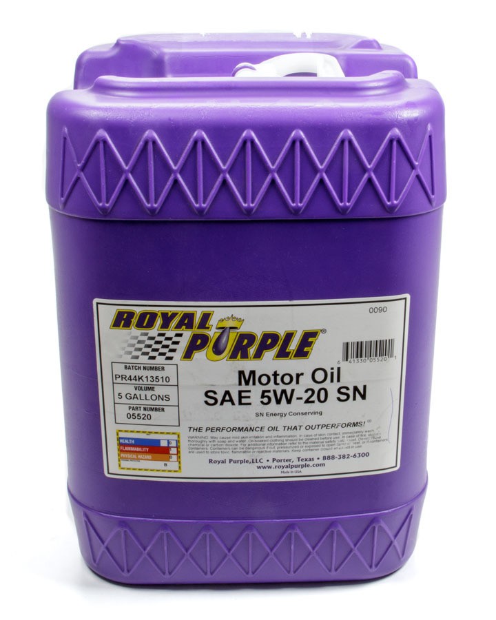 Royal Purple Motor Oil – 5W20 – Synthetic – 5 gal – Each