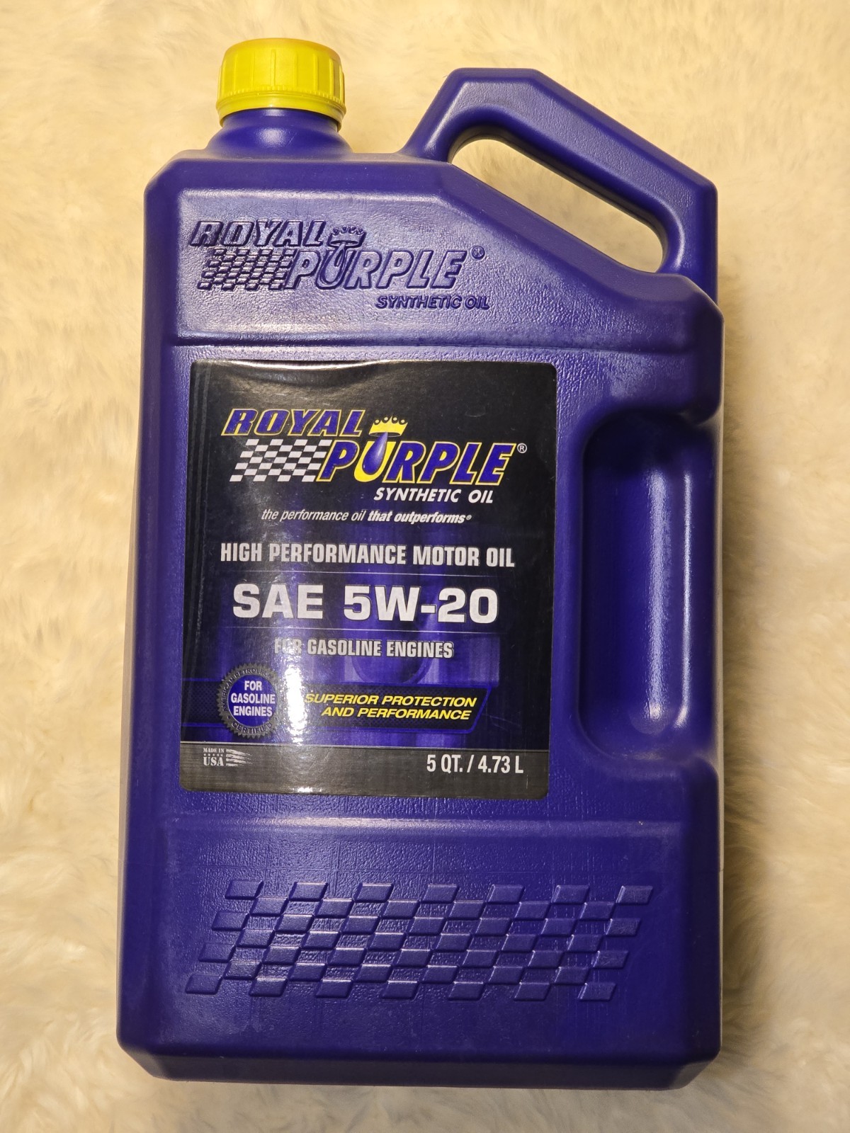 Royal Purple 5W20 SAE High Performance Motor Oil 5 Quart Bottle