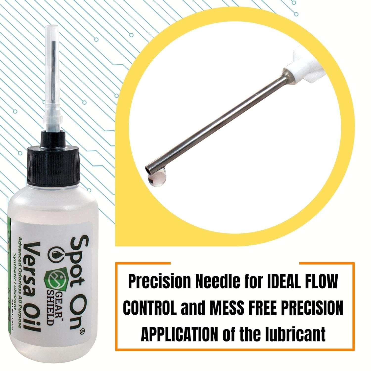 Full Synthetic Oil with Needle Oiler for Tools & Fishing Reels – 4 Oz
