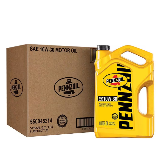 Pennzoil SAE 10W-30 Motor Oil – 5 Qt. – High-Quality Engine Lubricant NEW