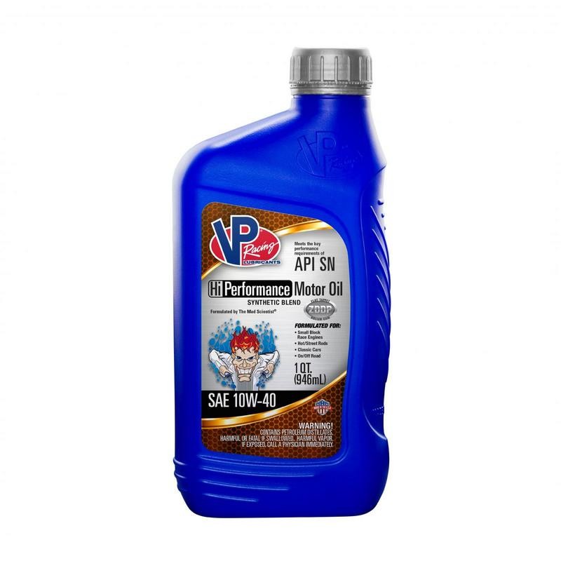 VP Racing Fuels Engine Oil – VP SYN Blend 10W-40 Hi-Performance Motor Oil Qt