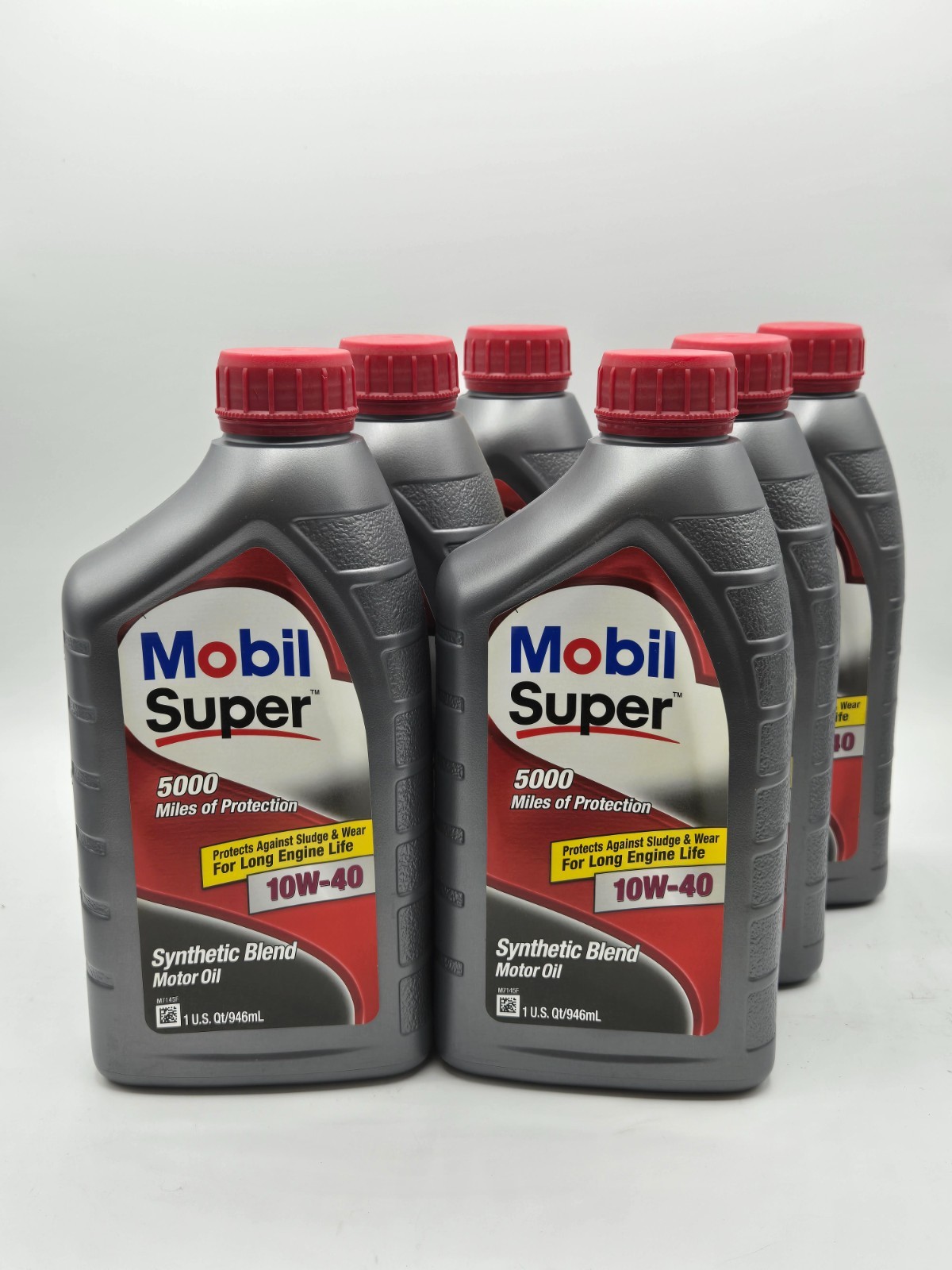 MOBIL SUPER 5000 SYNTHETIC BLEND 10W40 MOTOR OIL 6 QUARTS