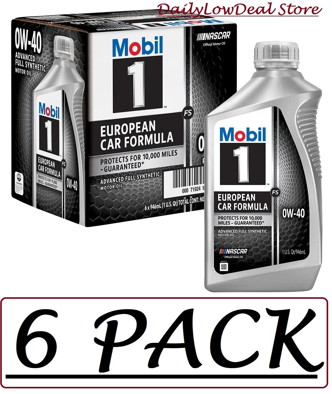6 PACK – Mobil 1 0W-40 Full Synthetic Motor Oil, 1-Quart (Total 6 Quart)