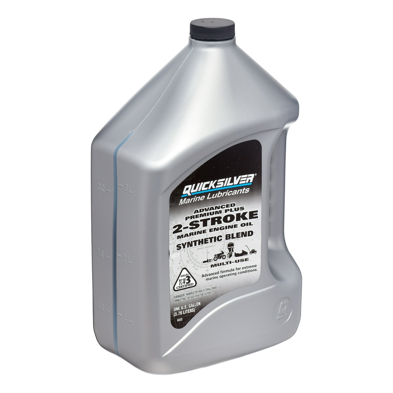 Quicksilver Premium Plus 2-Stroke Synthetic Blend Marine Engine Oil 1 Gallon NEW