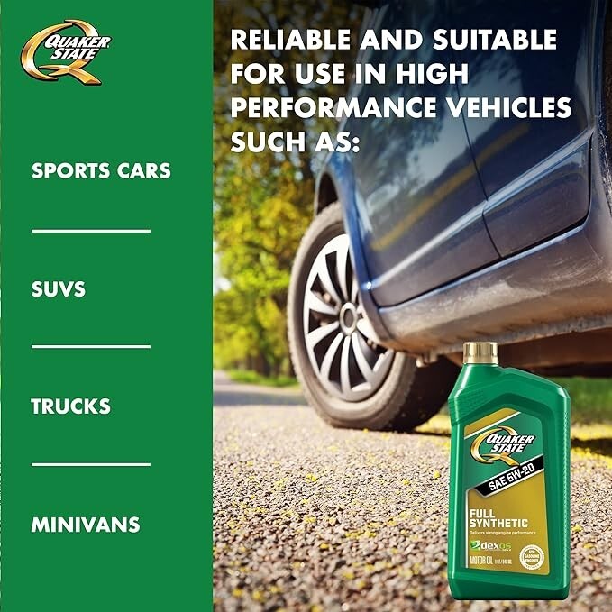 Quaker State Gen 3 Full Synthetic Dexos 5W-20 Motor Oil (1-Quart, Case of 6)
