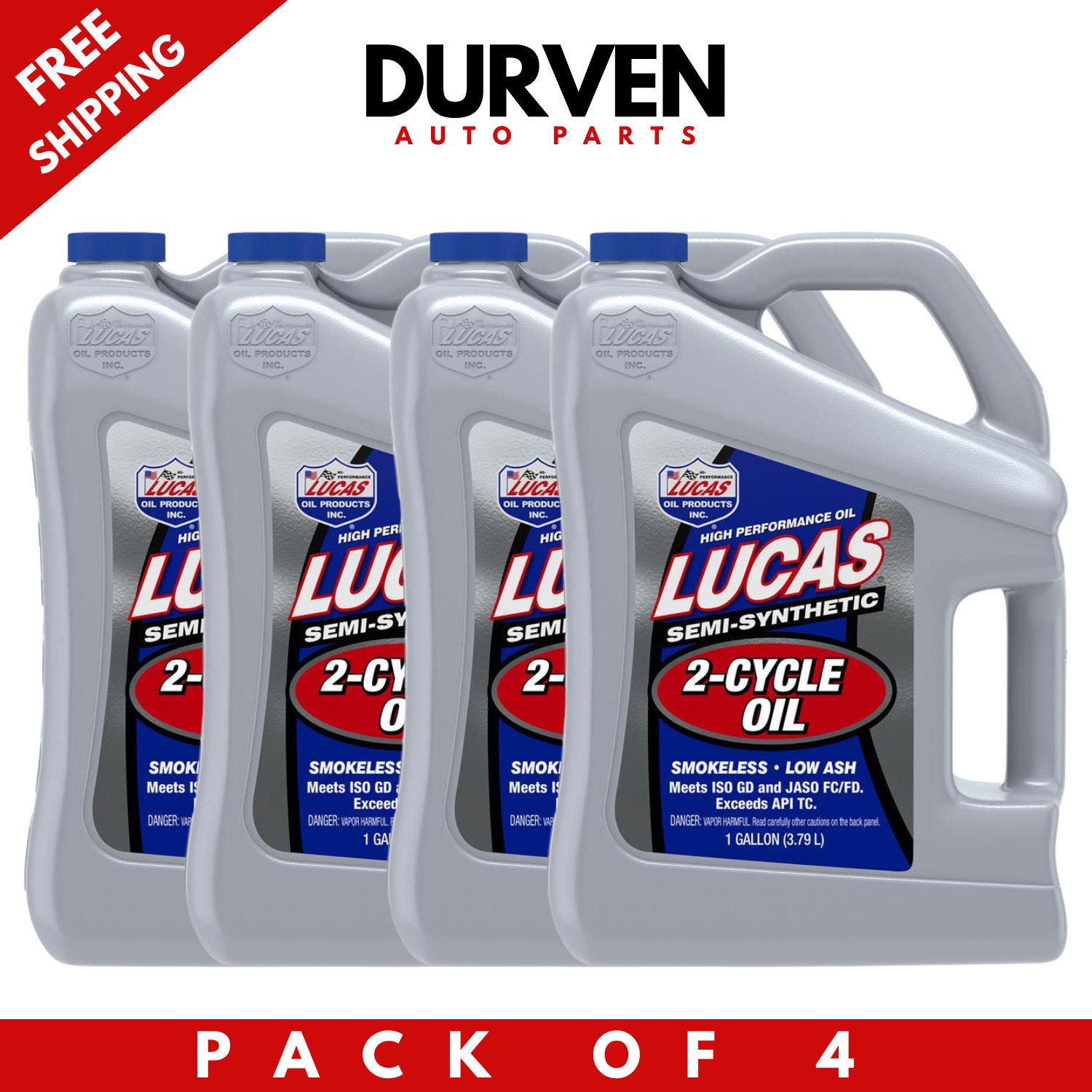 Lucas Oil 10115 Semi-Synthetic 2-Cycle Racing Oil Dirt Bike ATV (4 Gallons)