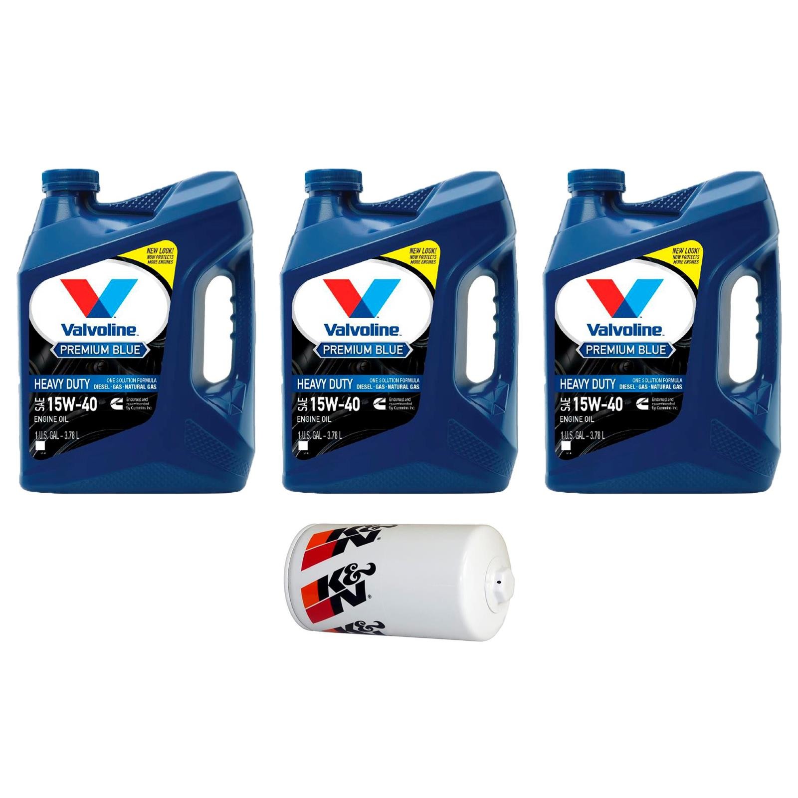 Valvoline Premium Blue 5.9/6.7L Cummins Oil Change Kit, 15W-40