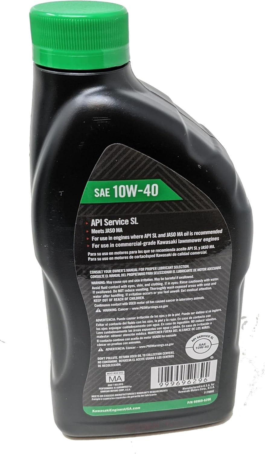 Case of 12 Kawasaki Genuine OEM 10W40 Motor Oil Quart 4-Cycle K-Tech 99969-6296