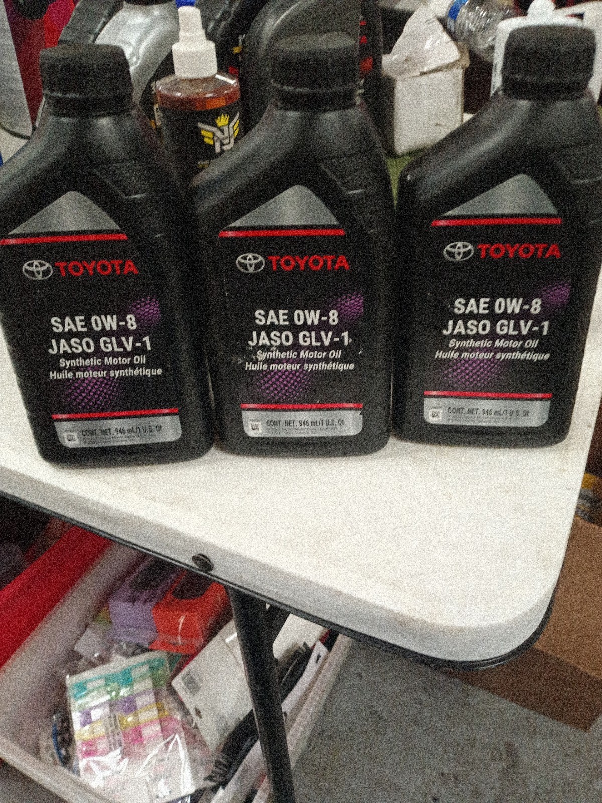 3 Pk Toyota Sae Ow-8 Jaso Glv-1 Motor Oil Synthetic 9086