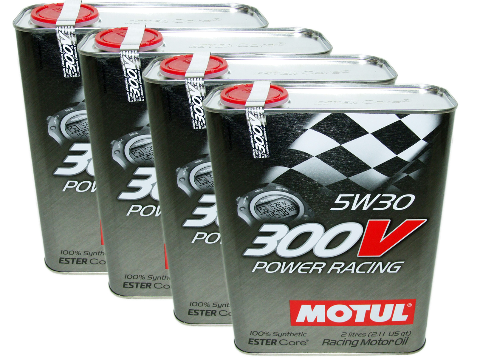 (8L=8.45 QT) MOTUL 300V 5W30 POWER RACING 100% SYNTHETIC ENGINE OIL