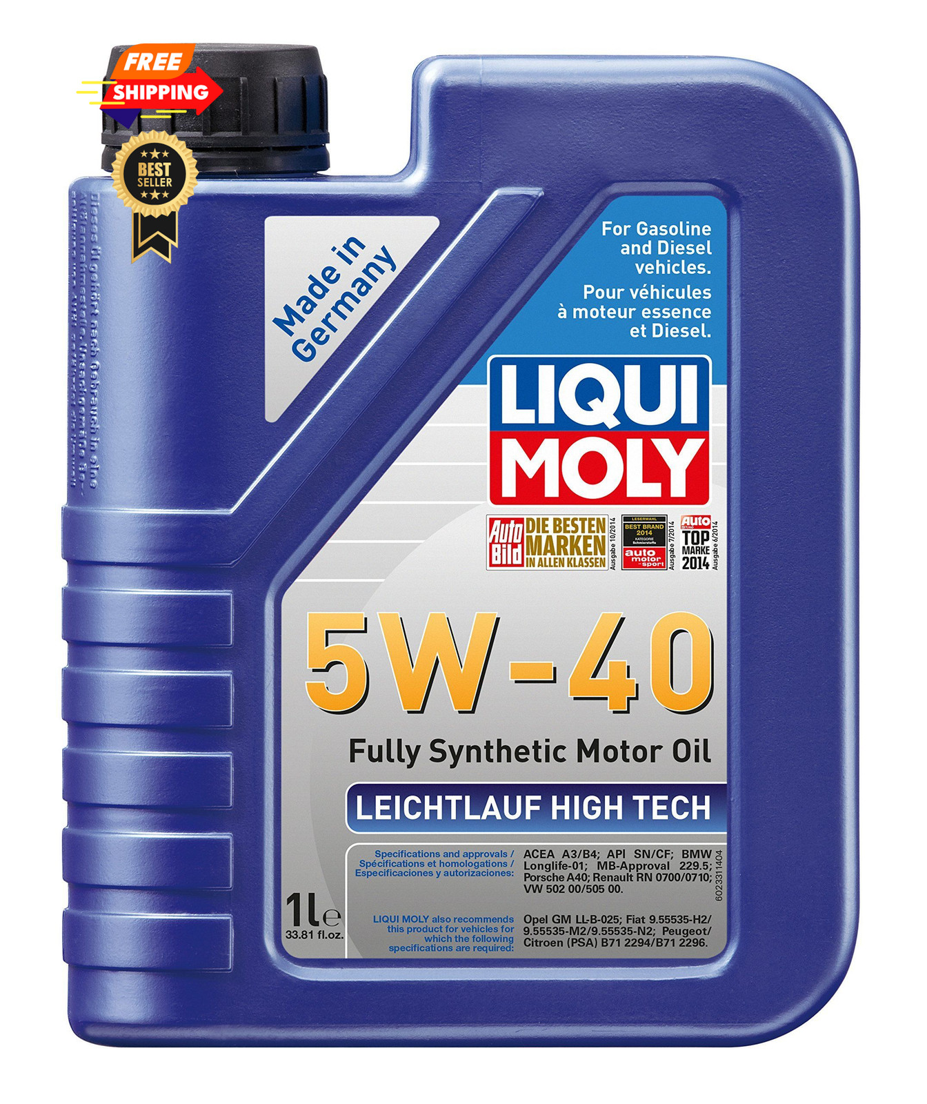 Liqui Moly 2331 Leichtlauf High Tech 5W-40 Engine Oil – 1 Liter 1