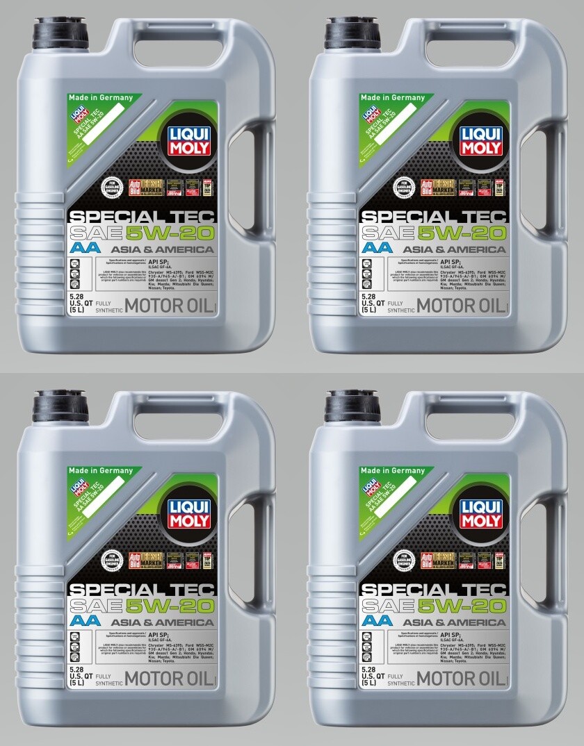 Liqui Moly Special Tec AA SAE 5W-20 Full Synthetic Premium Motor Oil Set of 4 5L