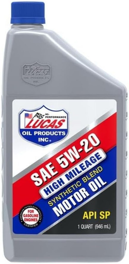 Synthetic Blend High Mileage SAE 5w-20 Motor Oil_ API SP 1 Quart Pack of 1