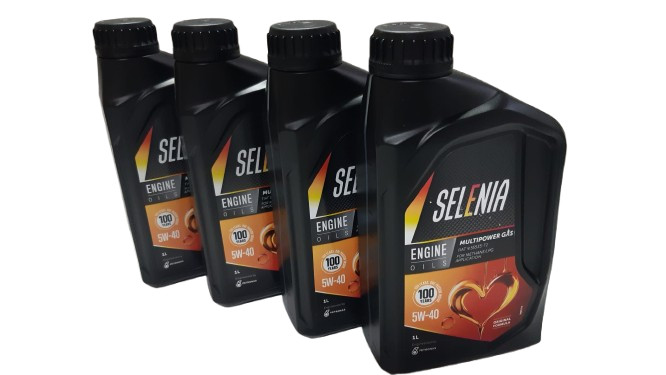 4 LITRE ENGINE OIL SELENIA MULTIPOWER GAS 5W40 API SM-ACEA C3-FIAT 955535-T2