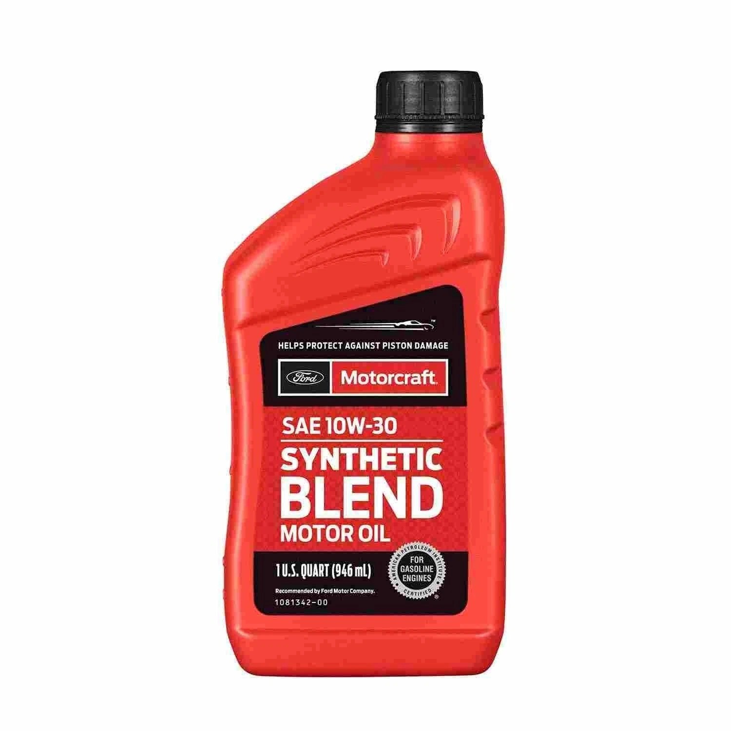 Motorcraft SAE 10W-30 Synthetic Blend Motor Oil 12 Qt Ford OEM