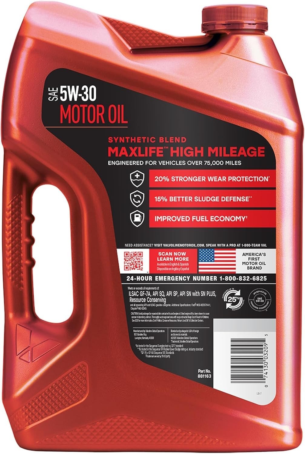 15 Quarts High Mileage Motor Oil with Added Detergents for Engine Cleanliness