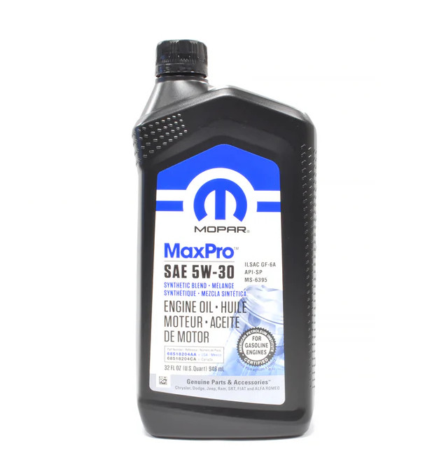 Genuine Mopar 5w30 Engine Oil NEW OEM 68518204AA