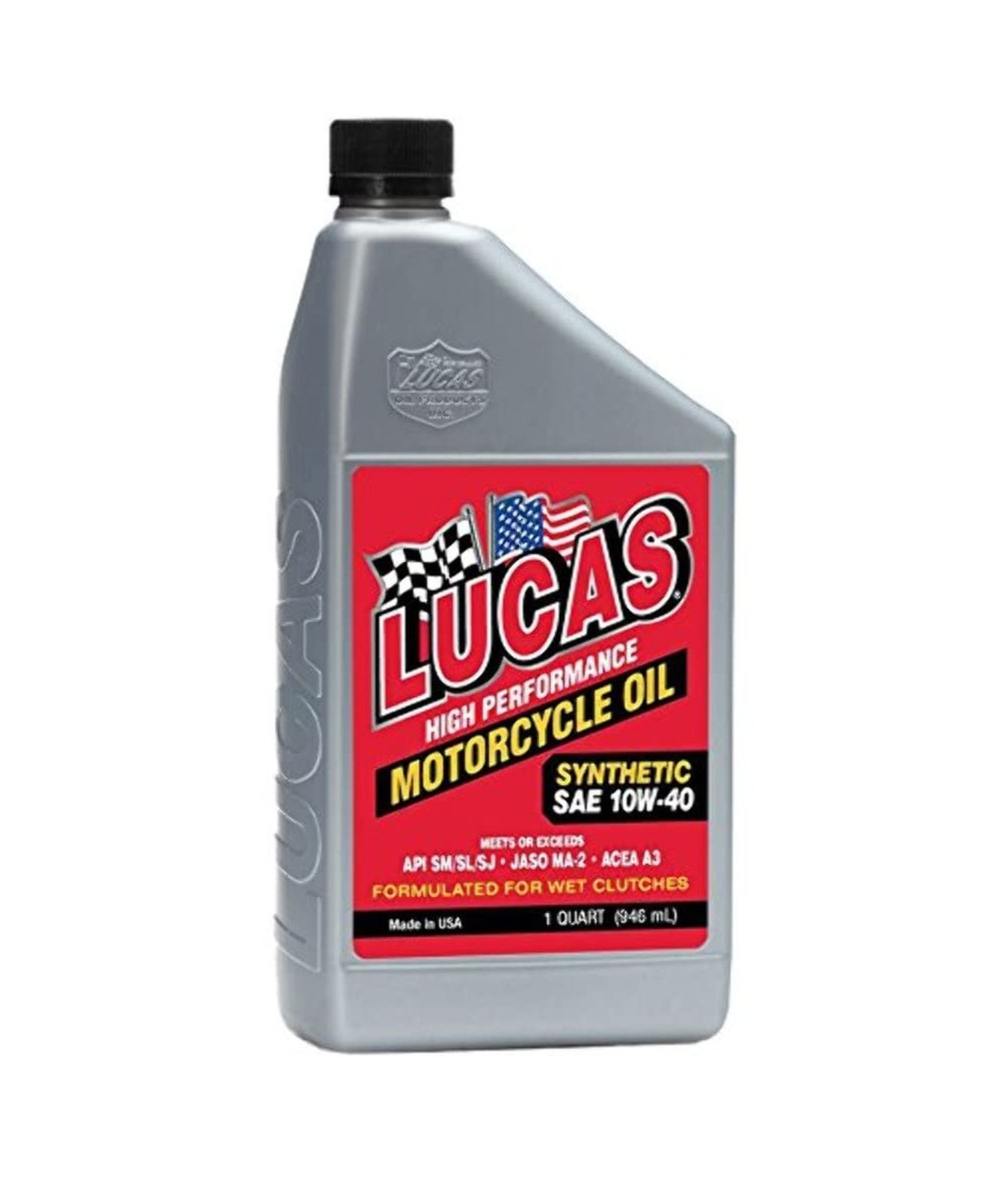 Lucas Oil 10793-6 Synthetic 10W-40 Motorcycle Oil Case of 6