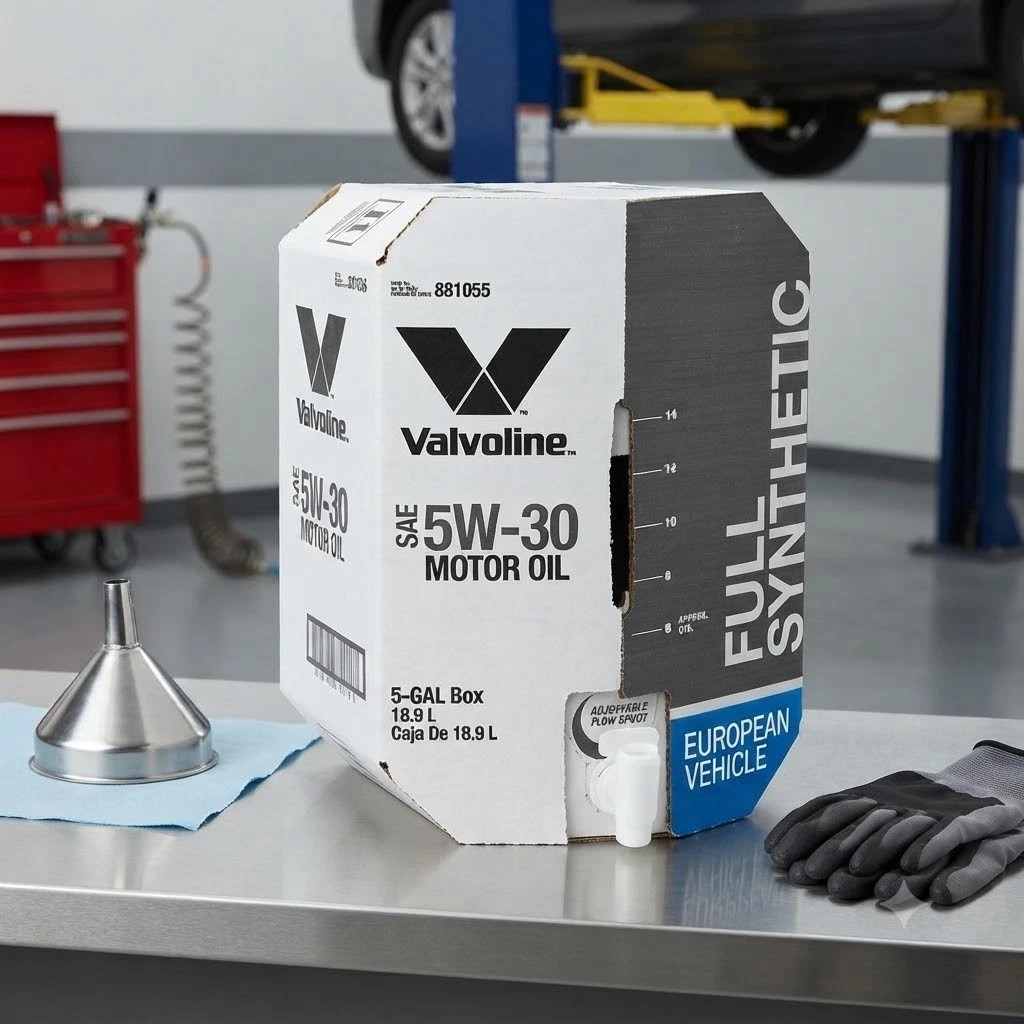 VALVOLINE 881055 European Vehicle Full Synthetic SAE 5W-30; 5 Gallon Bay Box