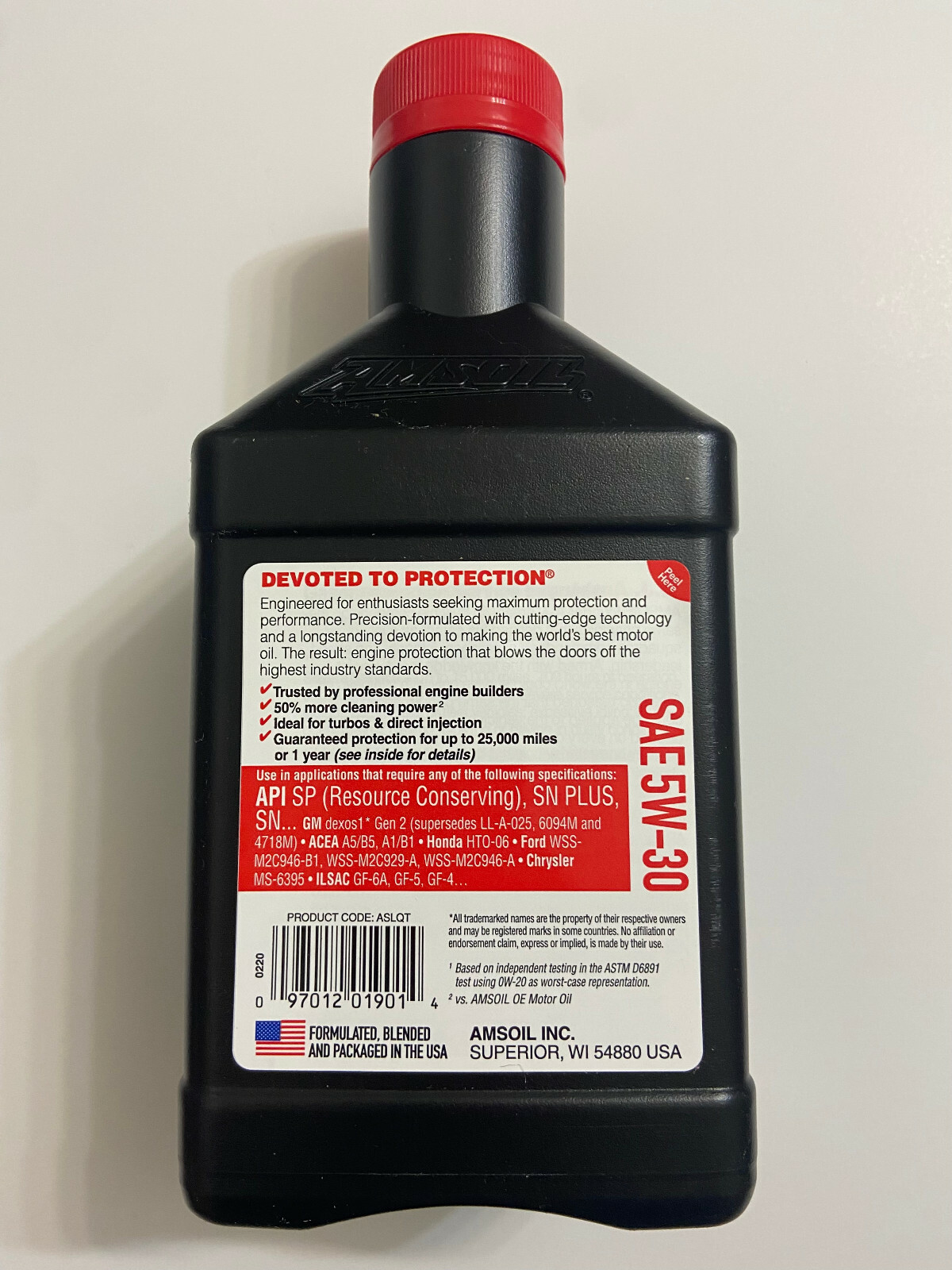 AMSOIL Signature Series 5W-30 Synthetic Motor Oil – 1 US Quart – 946 ml