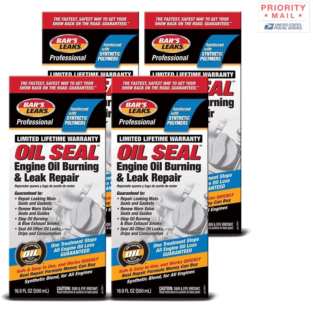 Universal Oil Seal Leak Repair 4 Pack 500 ml per Can for Diesel and Gasoline