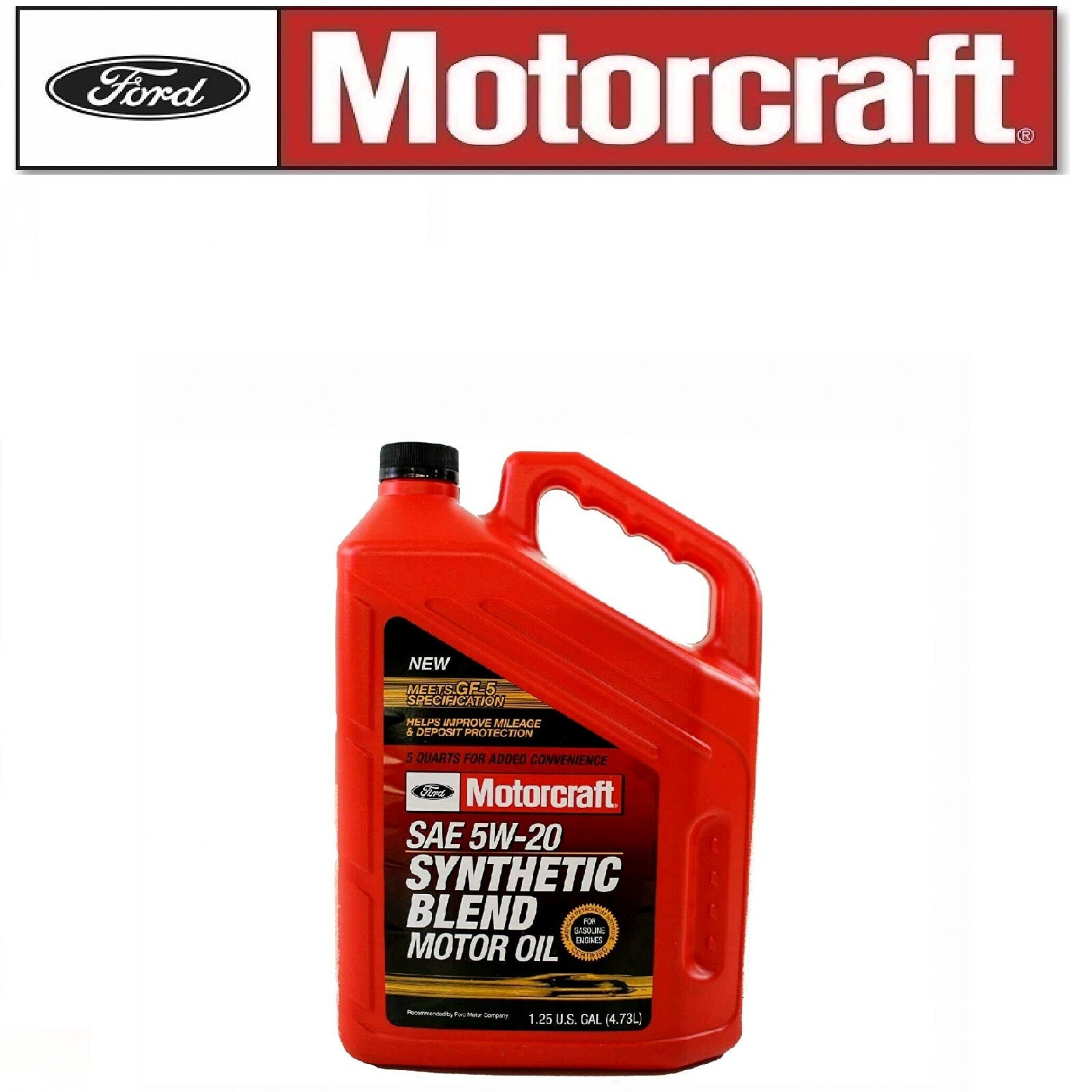 OEM Motorcraft XO5W205Q3SP Synthetic Blend 5W-20 Engine Oil – 5 Quart