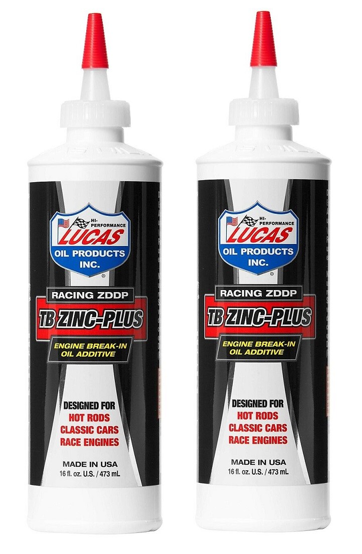 Lucas 10063 TB Zinc-Plus Engine Break-In Oil Additive High-Zinc 16 Oz. (Qty 2)